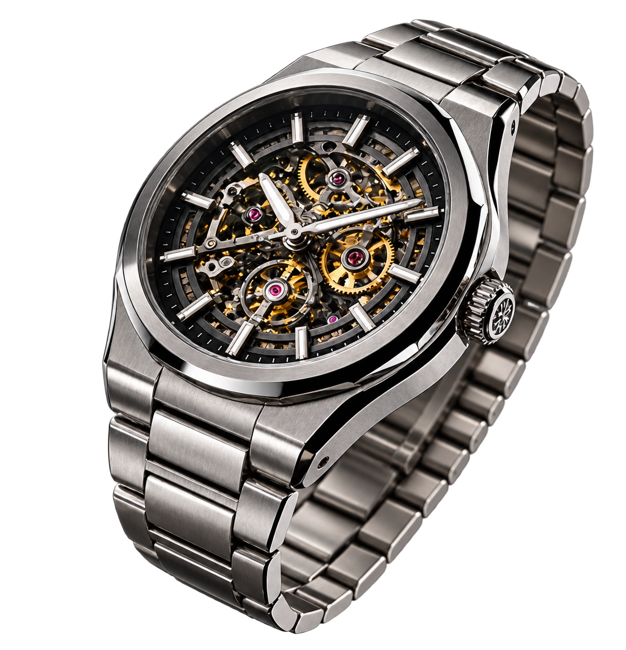 Ember & Olive luxury skeleton watch